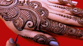 pasiley + leaf + flower mehandi design ll Back hand Arabica mehndi designs