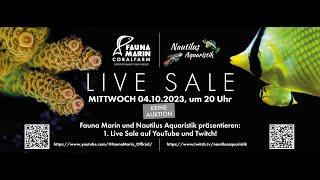 LIVE SALE by FAUNA MARIN & Nautilus Aquaristik -  Livestream vom 04.10.2023