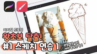 디지털 드로잉 왕초보 탈출! 스케치 연습부터 시작해볼까요? / 프로크리에이트 & 인피니트페인터