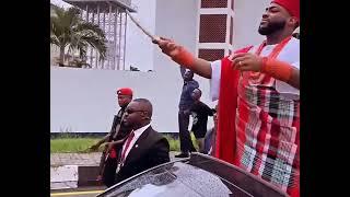 Moment Davido Pulled Up To The Venue Of His Wedding In Mercedes-Maybach S-Class By Virgil Abloh