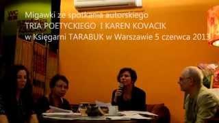 TRIO POETYCKIE w Tarabuku - Karen Kovacik "Literary Life"