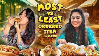 Eating ONLY the MOST vs. LEAST ordered item on the menu ft. @TheThakurSisters24 hours Food Challenge