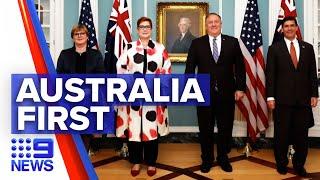 Ministers emphasise putting Australia first during AUSMIN talks | 9 News Australia