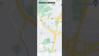 Finding on map Atletico Madrid fc football Stadium Wanda Metropolitano Madrid Spain