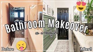 BATHROOM MAKEOVER on a BUDGET 2023 :: DIY Bathroom Renovation Ideas & Tips