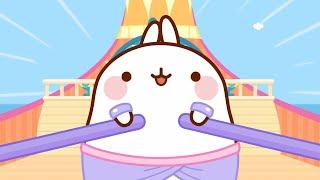 Molang and Piu Piu : Which is The FASTEST BOAT ?| SEASON 4 | Funny Compilation For Kids