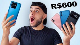 TOP 5 Melhores CELULARES até 600 REAIS (2024)  Guia Completo de Celulares Custo Benefício