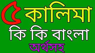 পাঁচ কালিমা কি কি | পাঁচ কালিমা বাংলা অর্থসহ | Pach kalima ki ki | Islamic shikka |