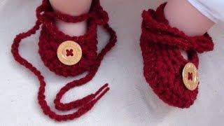 Crochet Tie Up Baby Booties