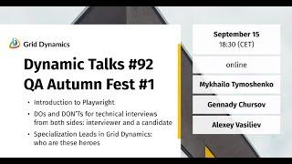 Dynamic Talks #92 | QA Autumn Fest #1