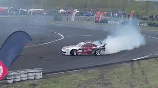 Nikola Ilic - Nissan Silvia S15 2JZ drifting at Drift Kings 2023 Round 1 Tököl Arena @debelidrift