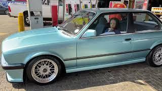 Aqua Metallic Bmw e30 Mtech 1 Replica with ABS bodykit. 