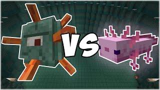 Guardian vs Axolotl - Minecraft Mob Battle