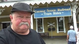 Scenic train ride from Conway, New Hampshire to the Sawyer River