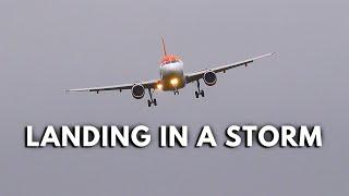 WINDY APPROACH! Impressive easyJet A319 landing during STORM BARRA (Bristol Airport)