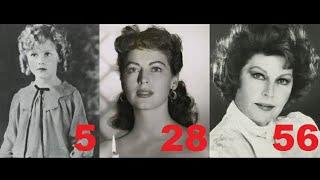 Ava Gardner from 1 to 67 years old