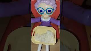 Little Granny woke.uo with kanin in her tray #asmr #shortvideo #shortsfeed #youtubeshorts #shorts