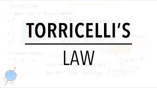 Torricelli's Law: How Quickly does a Fluid Leak? | Fluid Mechanics