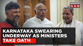 Karnataka Oath Taking Ceremony Of Siddaramaiah's Cabinet Underway | K'taka Cabinet Expansion