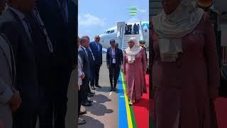 #KagameInauguration2024: President Samia Suluhu Hassan of Tanzania arrives in Rwanda