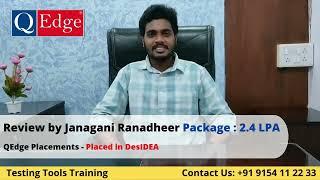 #Testing #Tools Training & #Placement  Institute Review by Ranadheer @qedgetech  Hyderabad