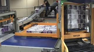 High infeed palletizer wrap sequence - TopTier a Robopac company