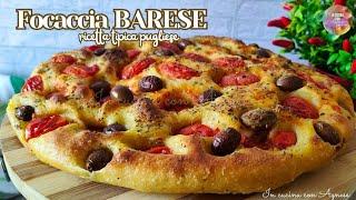 FOCACCIA BARESE ricetta tipica PUGLIESE - ricetta FACILE per focaccia pugliese FATTA IN CASA 