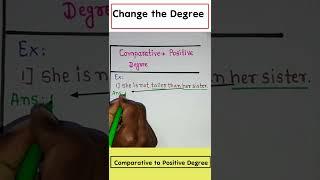 Degree of Comparison | Comparative degree | Positive degree #shorts