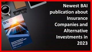 Insurance Companies in Alternative Investments 2023