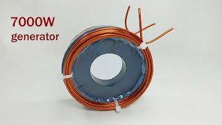 How I Turned a Permanent Magnet And Copper Wire into 220V Free Electricity Energy Generator