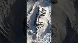 The snow-capped mountains I discovered during aerial photography, what do they look like!  #shorts