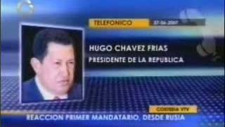 (video) Chávez llama desde Rusia amenazando a periodistas