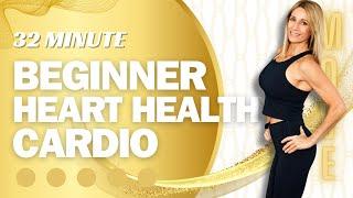 32 Minute Heart Healthy Beginner Cardio | Zone 2 Cardio Workout | No Repeats