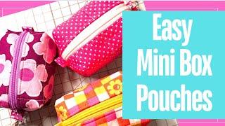 CRAFT FAIR SERIES 2024| MINI BOX STYLE ZIPPER POUCHES! SO FUN TO MAKE! 3 1/2 x 2 1/2 IN SIZE!!