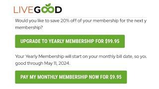 How to Pay Monthly/Yearly membership using Card or Crypto |LiveGood