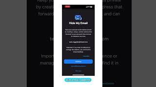 How to hide your email in iPhone #shorts