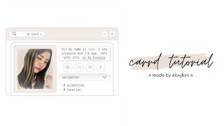 interactive & minimalist carrd tutorial — © hyunico