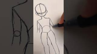 How to draw a body #howto #tutorial #drawingtutorial #drawing #sketch #persondrawing #fyp #short