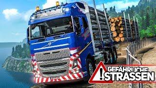 ETS 2: IM VOLVO auf gefährlichen Straßen am ABHANG in Bergen #10 | EURO TRUCK SIMULATOR 2