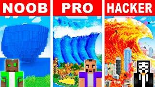 NOOB vs PRO TSUNAMI de LAVA vs LA CASA MÁS SEGURA de Minecraft!