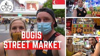 Trying STREET FOOD at Bugis street market Singapore