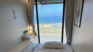 The O Pod capsule hotel in Tel Aviv Israel. Room video review.