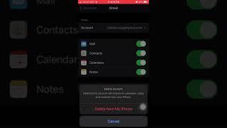 How to delete gmail account in iPhone