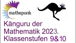 Känguru der Mathematik 2023, Deutschland, Klassenstufen 9&10