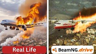 Plane Crashes with Dummies Based on Real Life Accidents 2 - BeamNg Drive