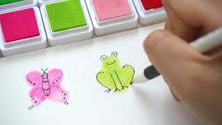 CRAFT AND FUN - Easy Fingerprint Drawing Animals | Thumbprint drawing | Fingerprint art