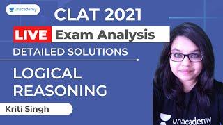 Logical Reasoning CLAT 2021 Detailed Exam Analysis | CLAT 2021 Answer Key | CLAT 2021 Analysis