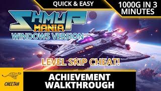 Shmup Mania WINDOWS - Achievement Walkthrough (1000G IN 3 MINUTES) LEVEL SKIP CHEAT!