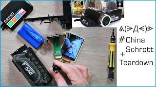 ChinaSchrott: 40€ Camcorder von Wish komplett zerlegt - Teardown = Müll - Moschuss.de