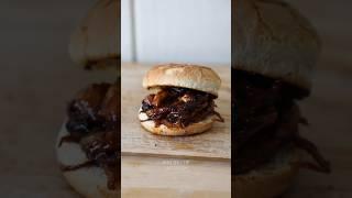 Vegan BBQ Tri-Tip Sandwich w/ king oyster mushroom #mushroom #vegan #bbq #plantbased #veganchef
